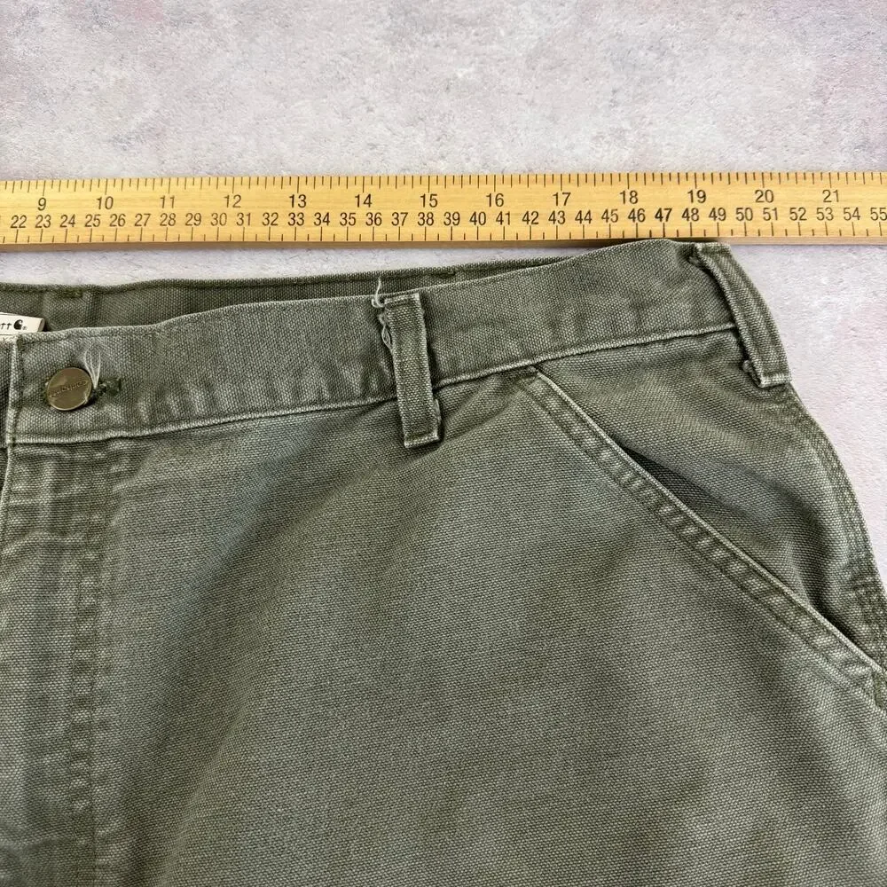 Carhartt Pants Men's 42x32 (Act 40x30) B11 MOS Dungaree Carpenter Canvas Read